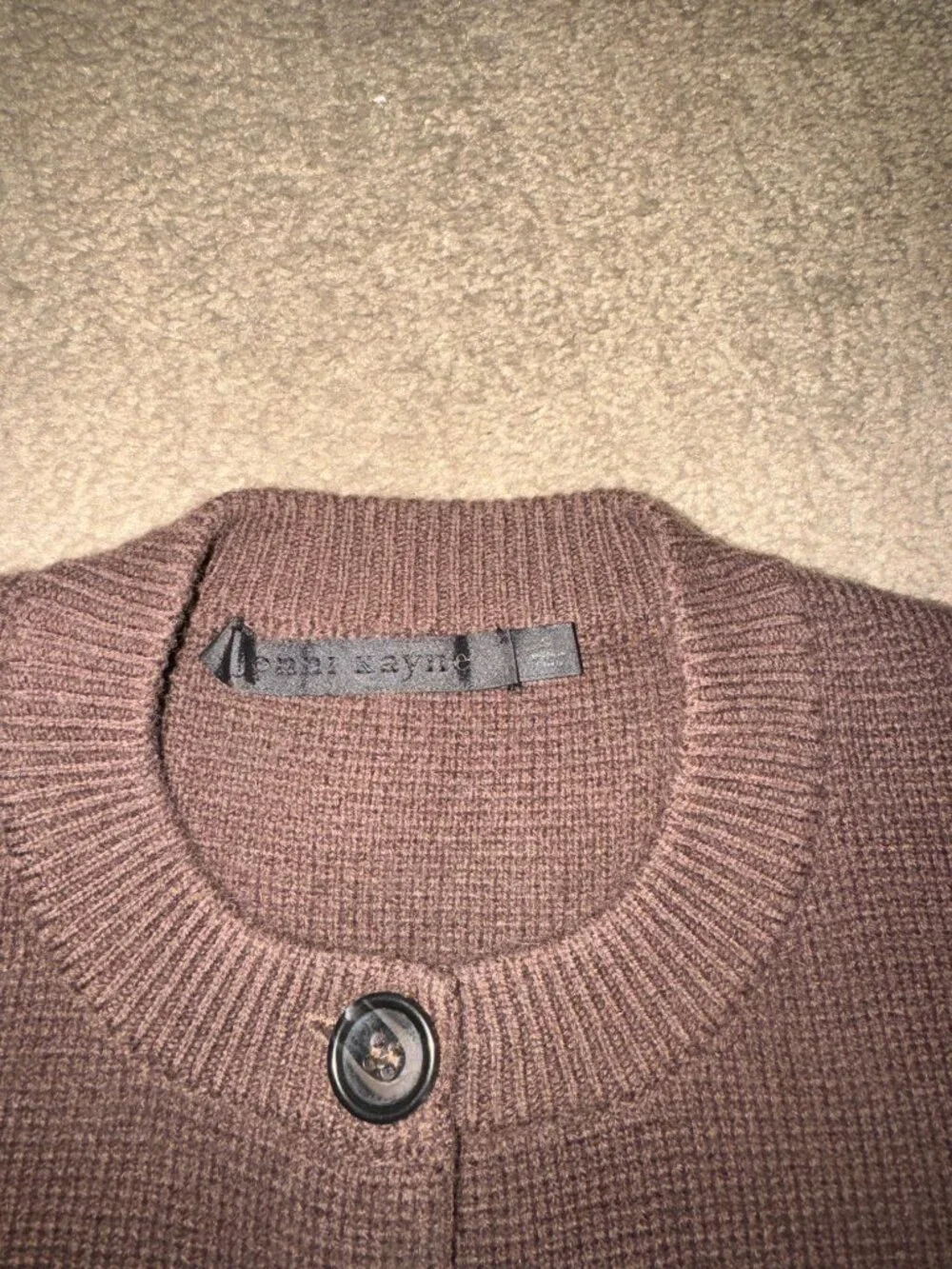 Jenni Kayne Cooper Cardigan Chocolate Wool Cashmere S - Picture 3 of 3